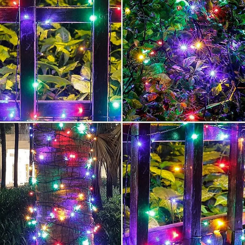 100 LED Green Wire String Light with connector - Multicolor