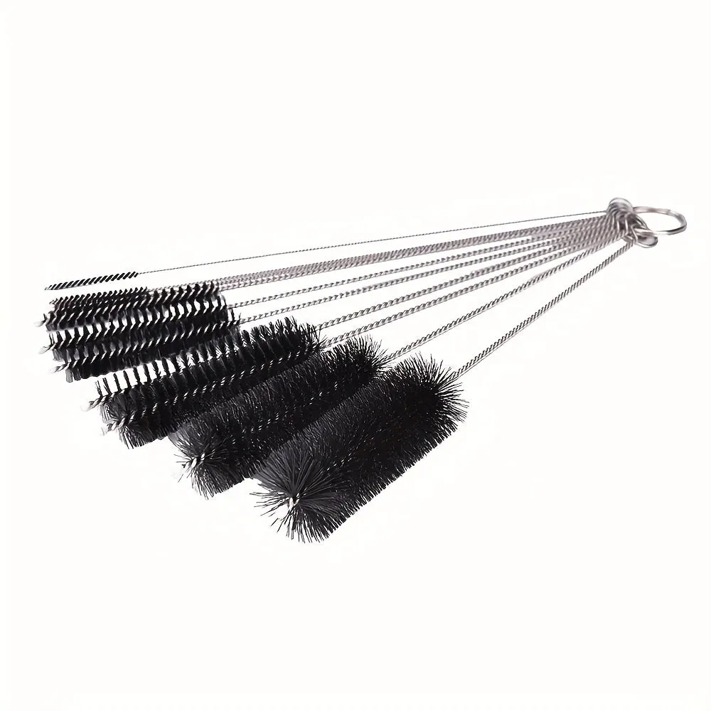 10pc Stainless Steel Tube Cleaning Brushes  Lab  Kitchen