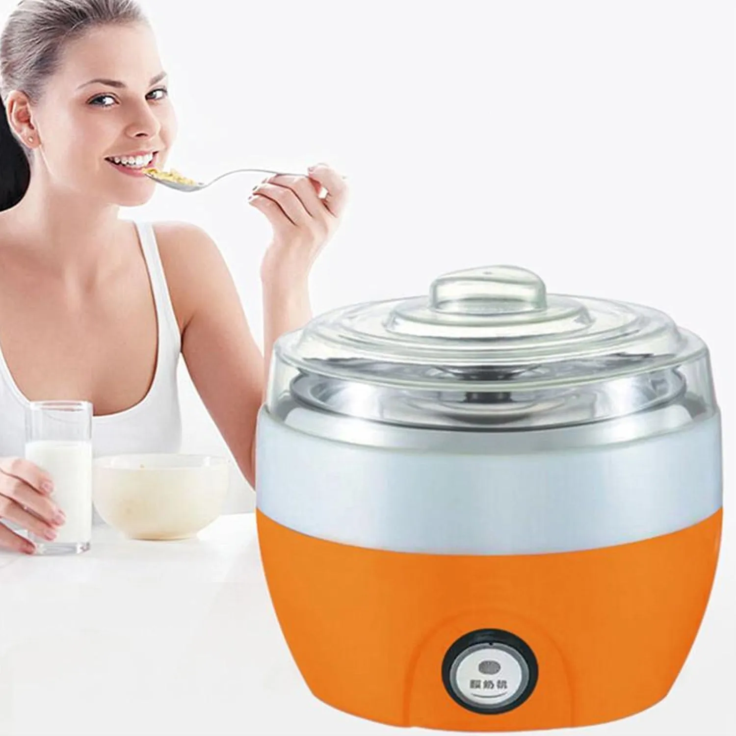 2533C Electronic Yogurt Maker, Automatic Yogurt Maker Machine 1L Yoghurt Plastic Container for Home Use