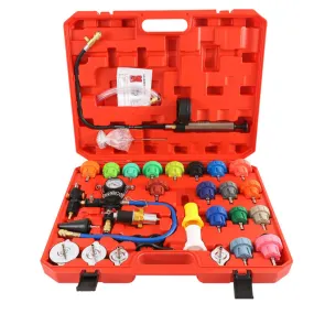 34pcs Radiator Pump Cooling System Pressure Tester Vacuum Purge Kit