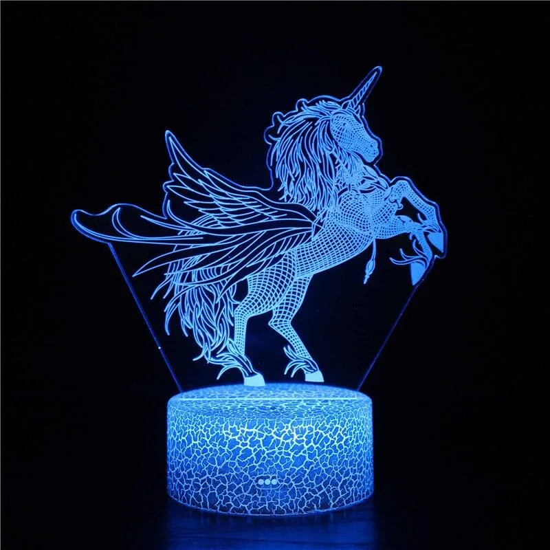 3D Lamp Led Cartoon Night Light Anime Bedroom Decor Bedside Change Colorful Touch Nightlight Kids Child Girl Birthday Gift Xmas