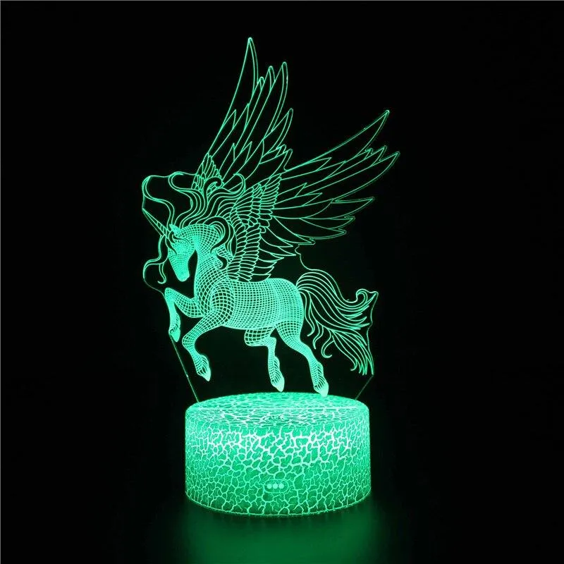 3D Lamp Led Cartoon Night Light Anime Bedroom Decor Bedside Change Colorful Touch Nightlight Kids Child Girl Birthday Gift Xmas