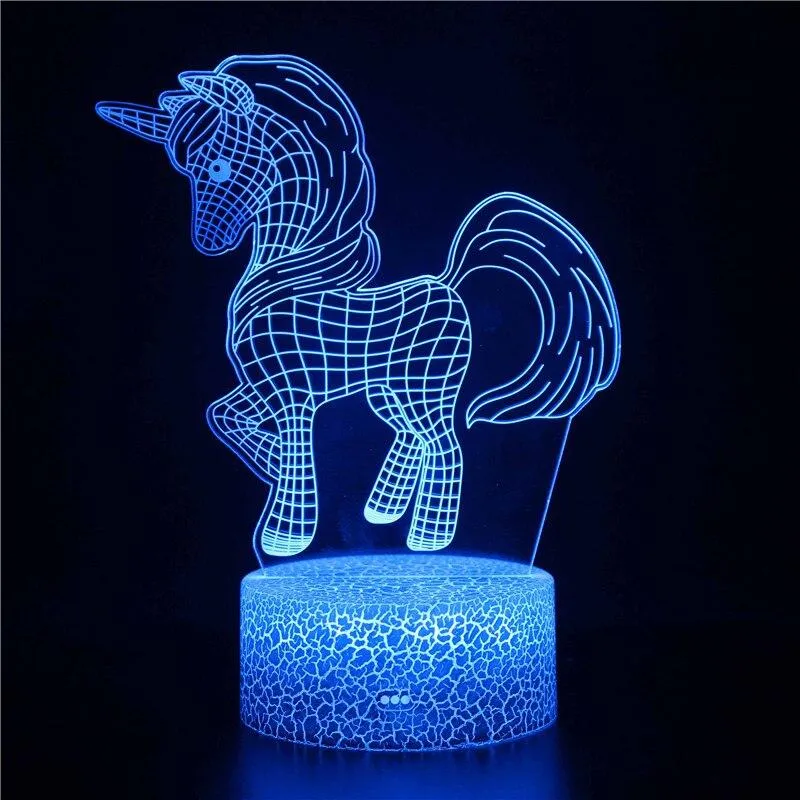 3D Lamp Led Cartoon Night Light Anime Bedroom Decor Bedside Change Colorful Touch Nightlight Kids Child Girl Birthday Gift Xmas