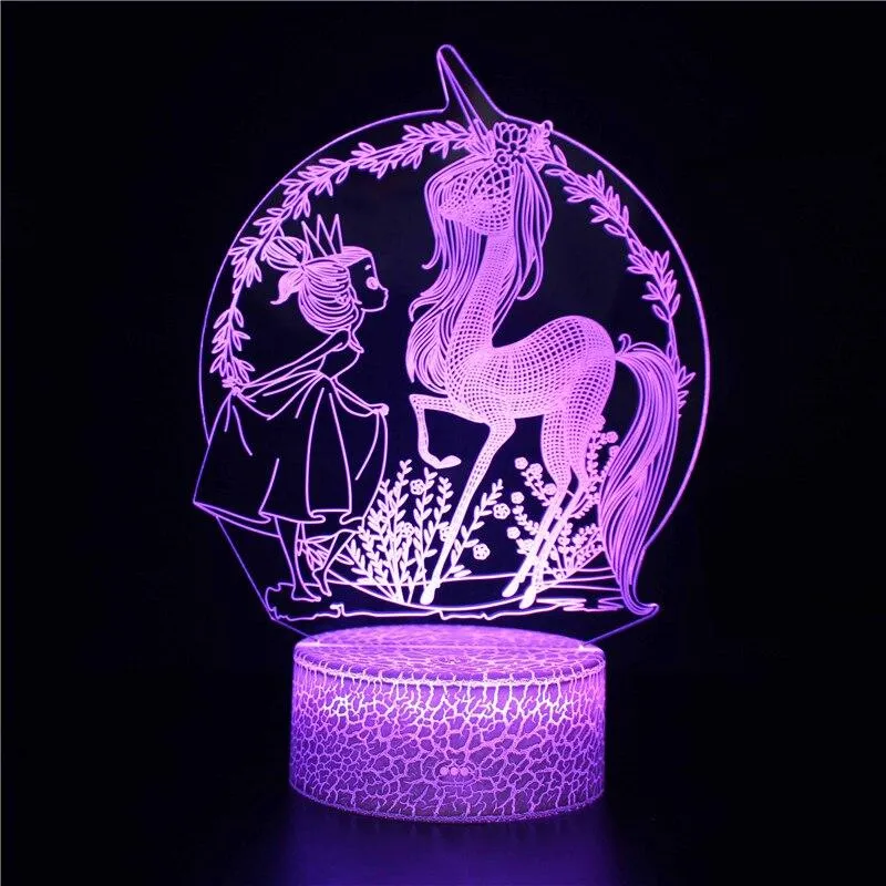 3D Lamp Led Cartoon Night Light Anime Bedroom Decor Bedside Change Colorful Touch Nightlight Kids Child Girl Birthday Gift Xmas