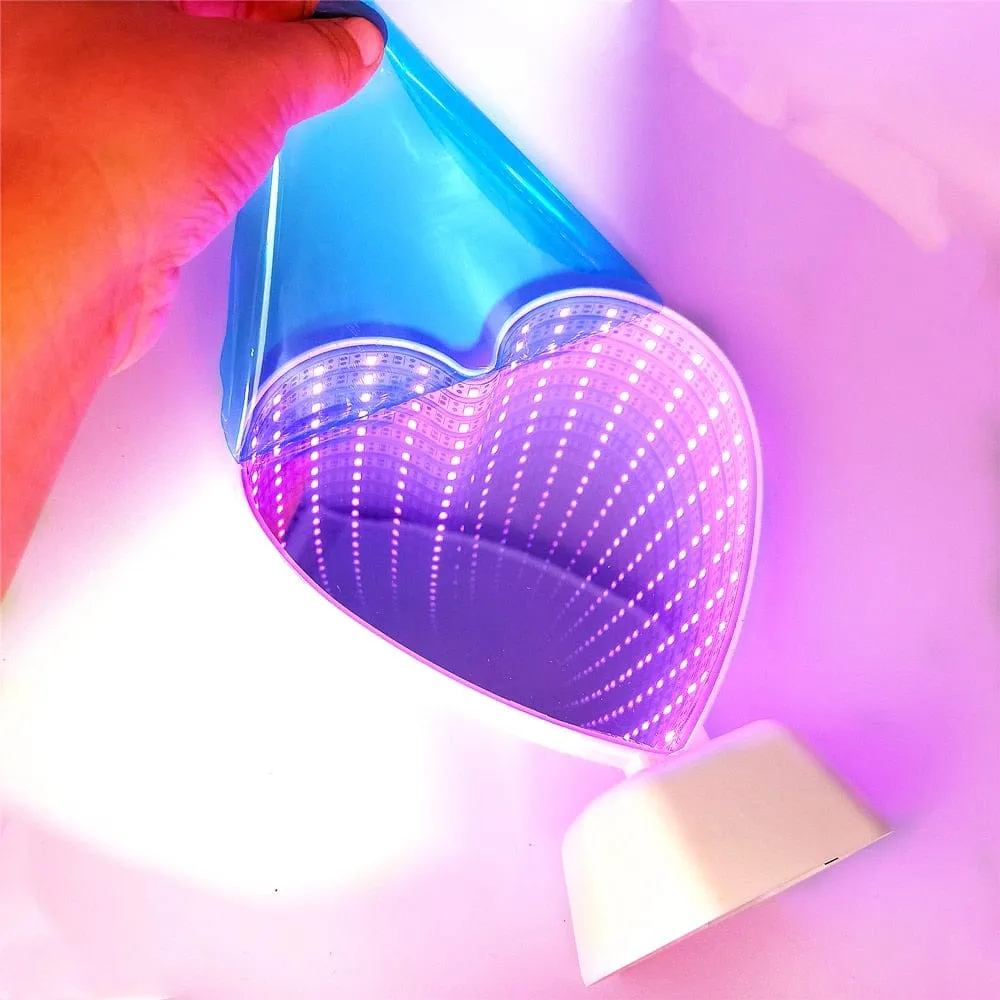 3D LED Night Light Love Heart Lamp