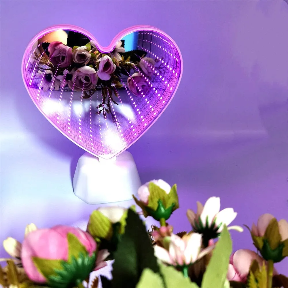 3D LED Night Light Love Heart Lamp