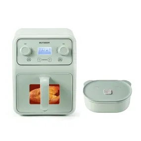 Air Fryer with Ceramic Lunch Box, Green - Bundle Offer