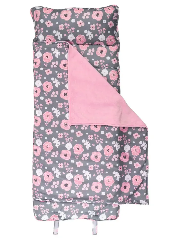 All Over Print Nap Mat - Charcoal Flower