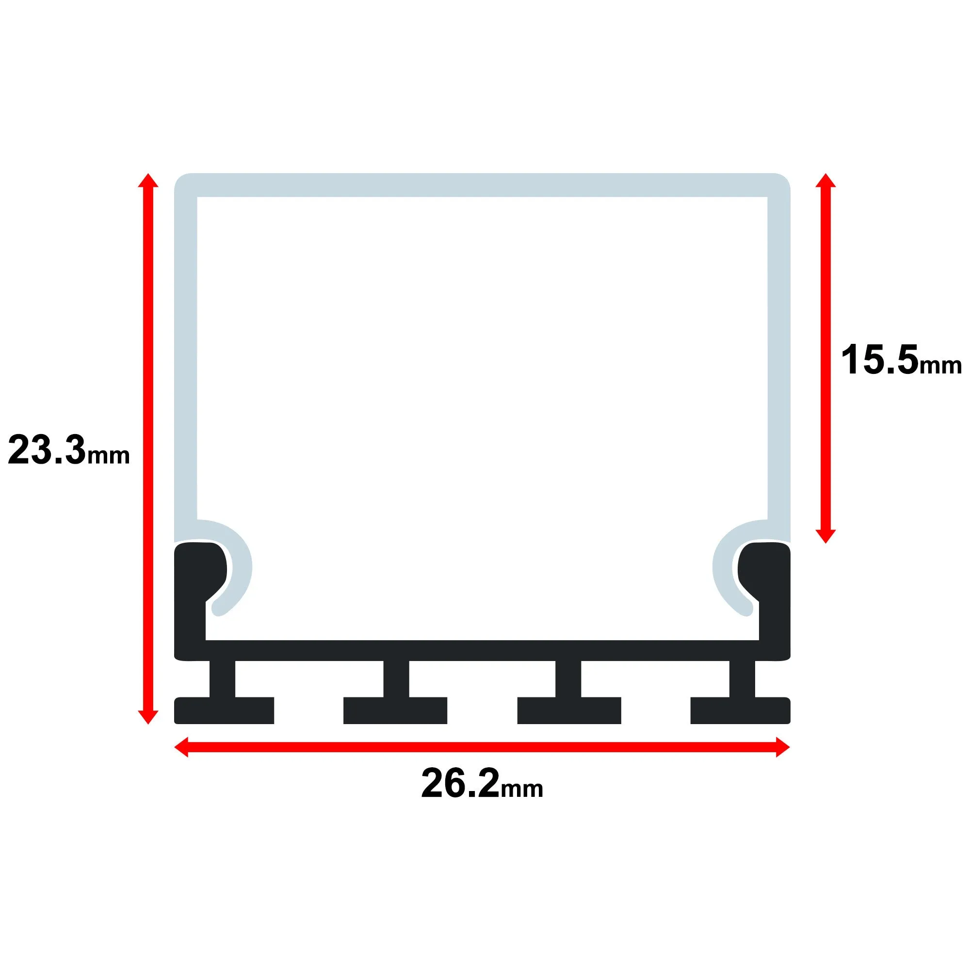 Aluminum Channel - MOSS-ALM-2618B