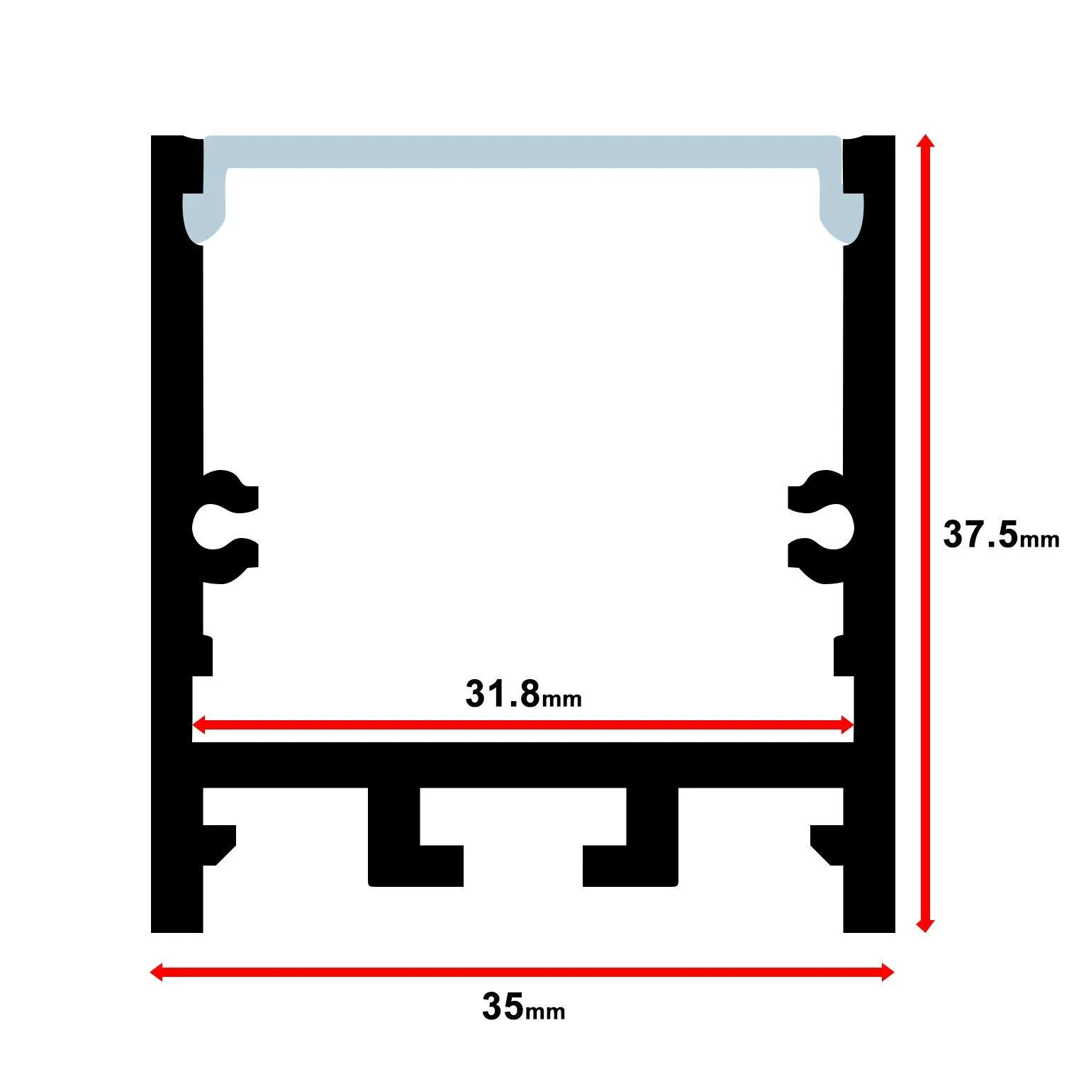 Aluminum Channel - MOSS-ALQ-3535F