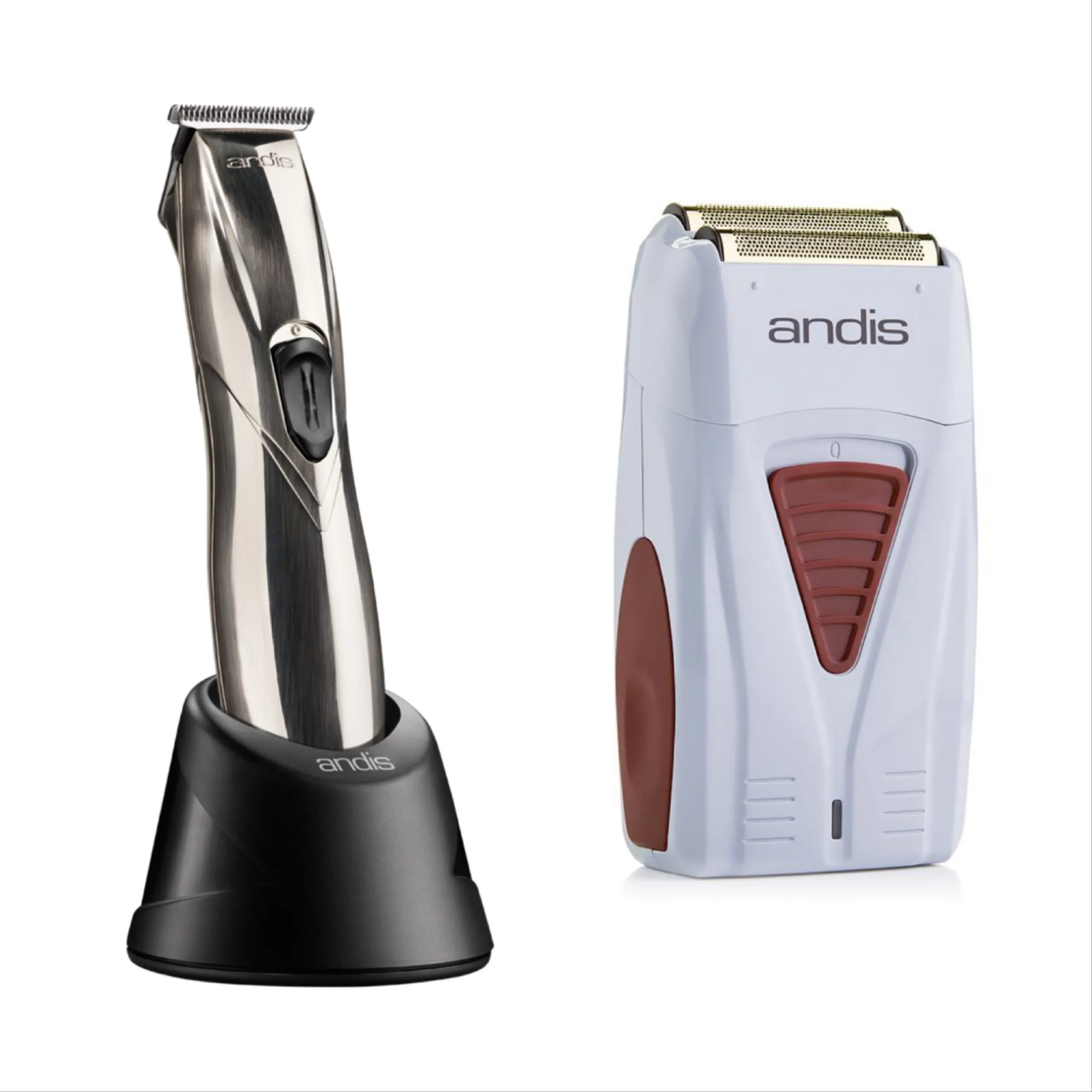 Andis 2pc Cordless Combo – Cordless Slimline silver, Cordless Foil Shaver