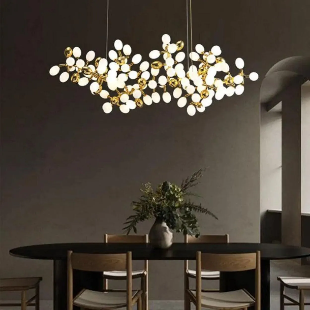 ANKUR GRAPE ESCAMOLES HORIZONTAL MODERN CHANDELIER