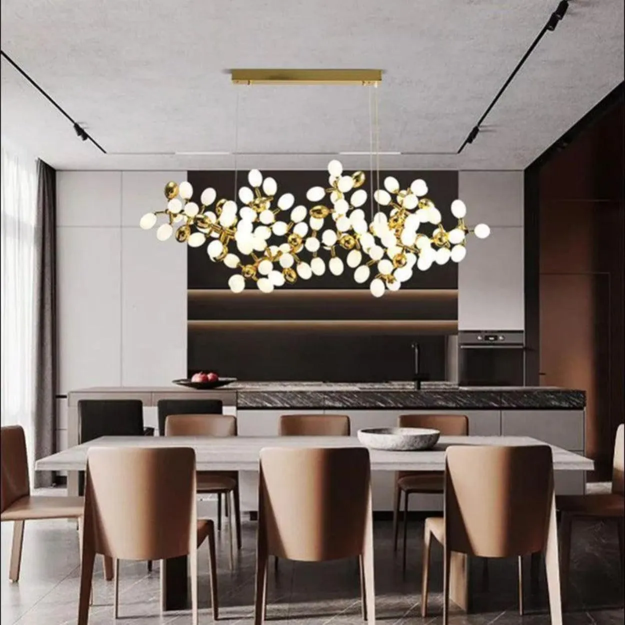 ANKUR GRAPE ESCAMOLES HORIZONTAL MODERN CHANDELIER