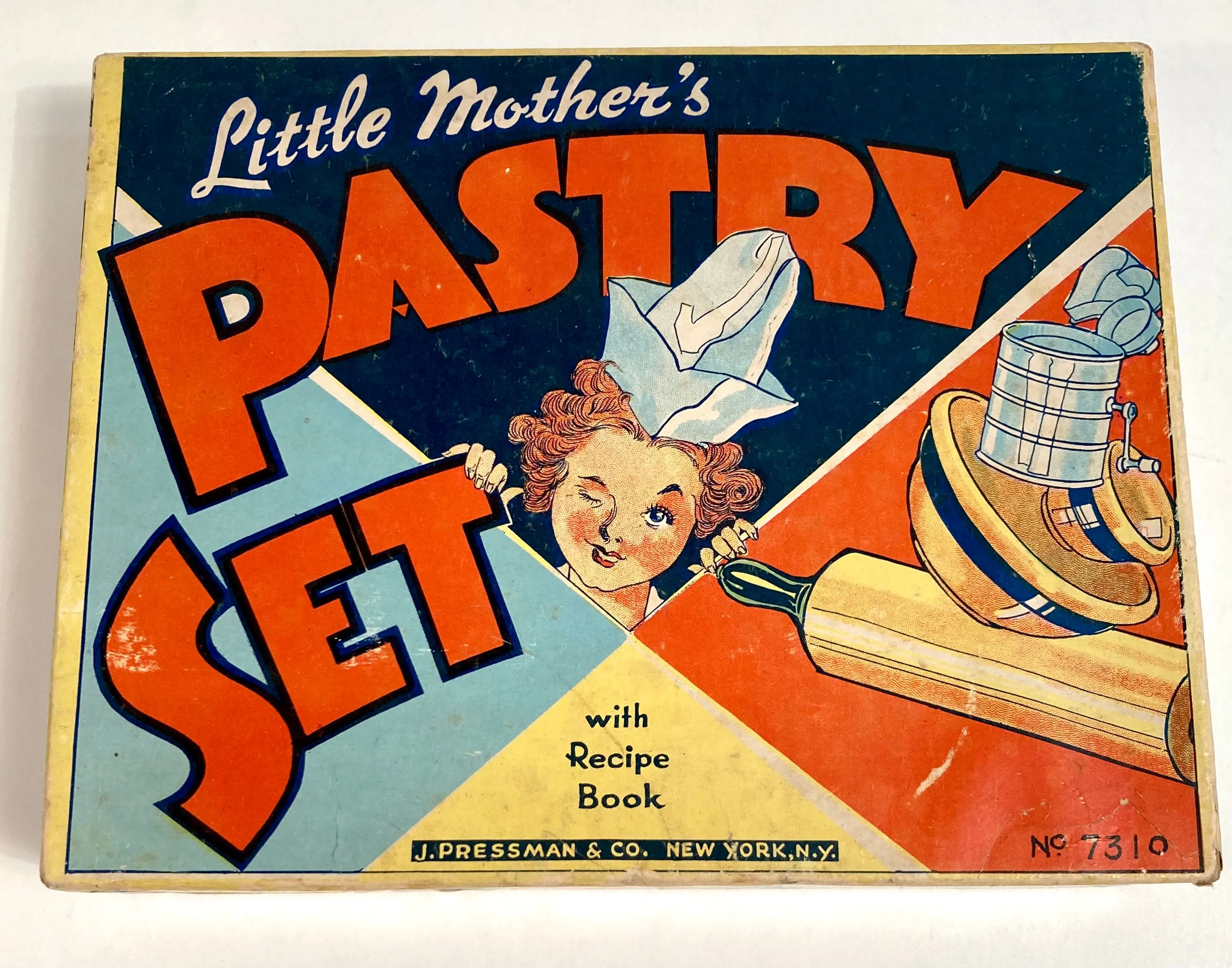 Antique 1930's LITTLE MOTHER'S PASTRY SET Children's Baking Game, Partial