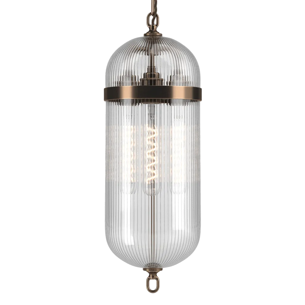 Antique Brass Pendant Lantern Aston