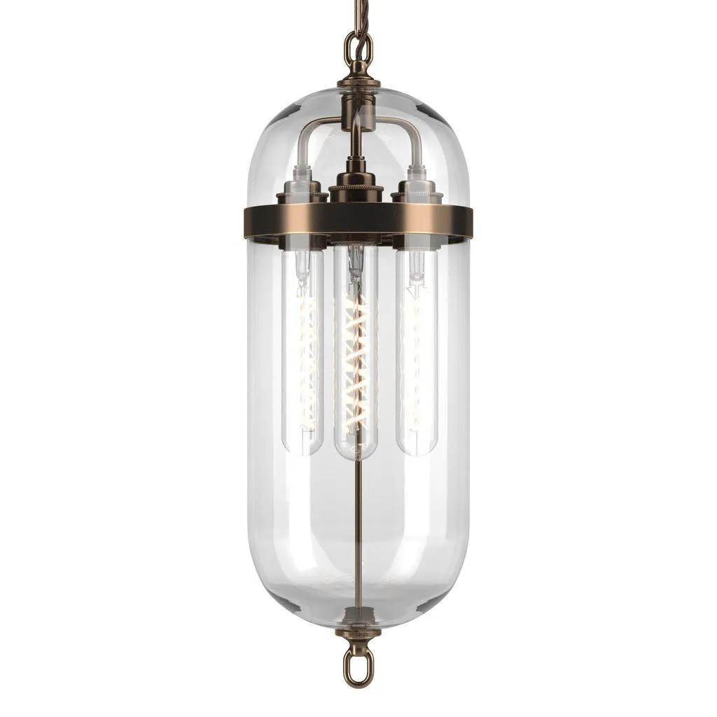 Antique Brass Pendant Lantern Aston