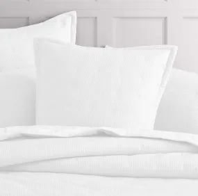 Ascot White European Pillowcase by Logan and Mason Platinum