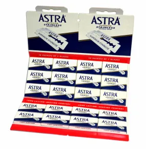 Astra -  Blue Superior Stainless Double Edge Razor Blades - 100 Pack