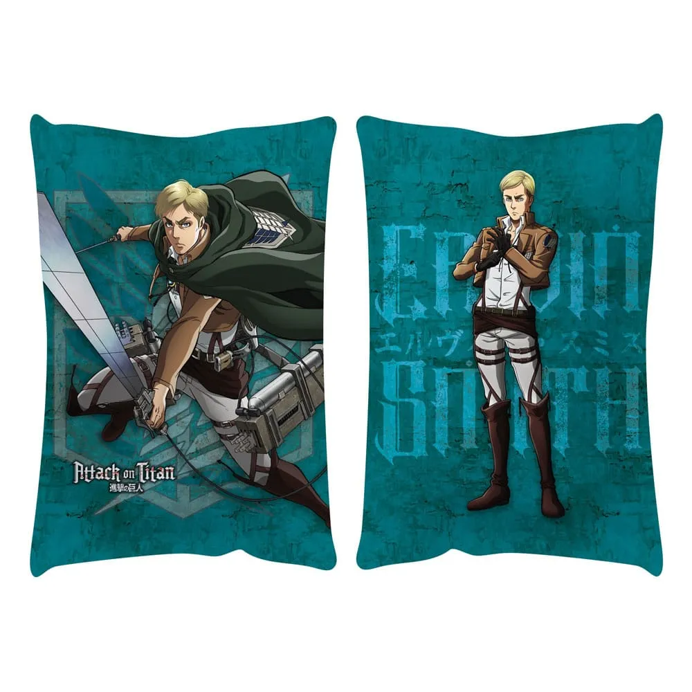 attack on titan pillow erwin smith 50 x 35 cm  merchandise  anime  blankets