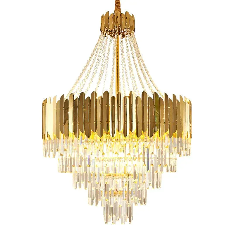 Avah - Gold Large Crystal Chandelier