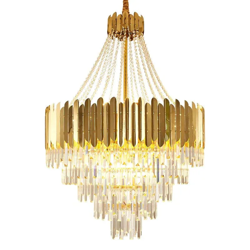 Avah - Gold Large Crystal Chandelier