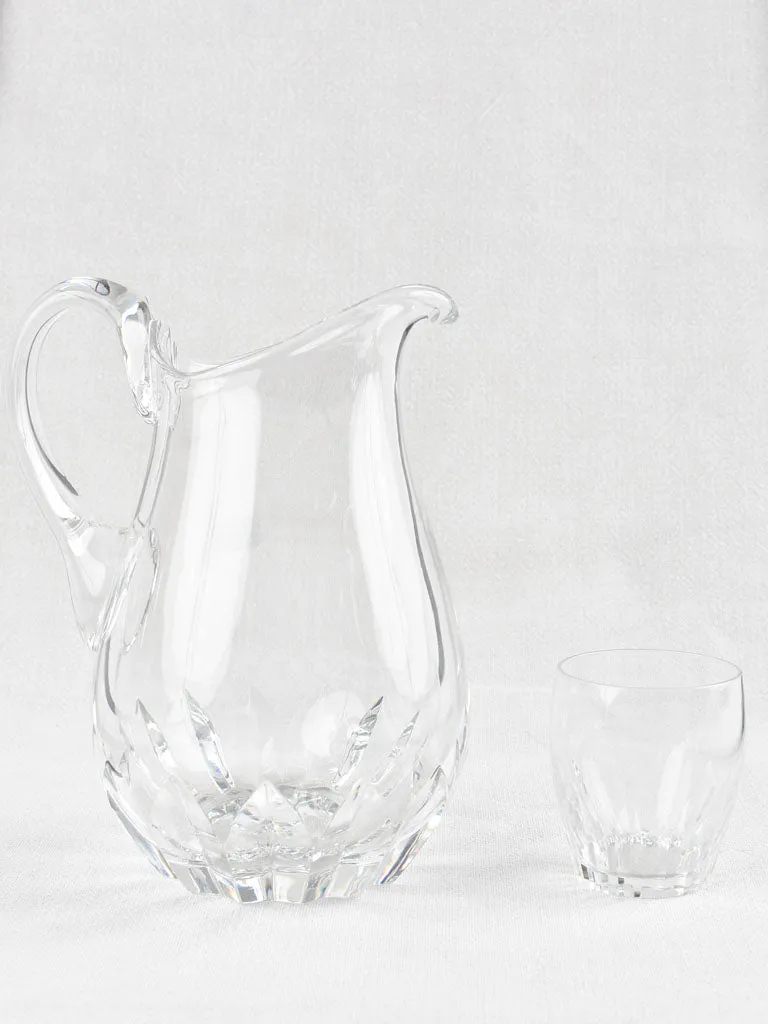 Baccarat pitcher with 8 glasses