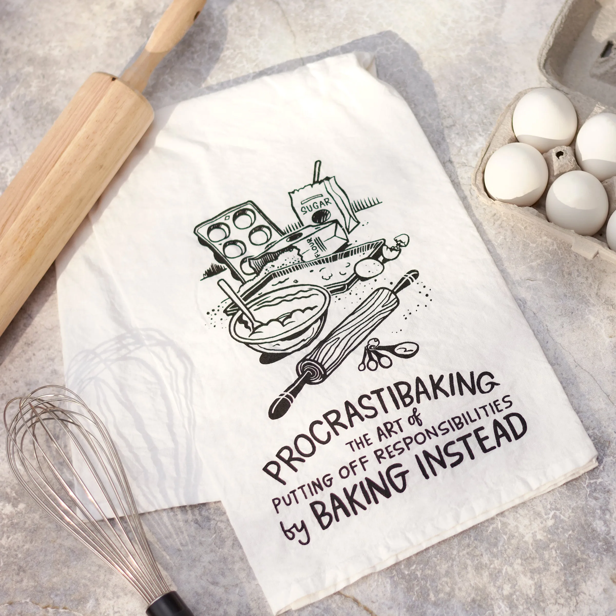 Baking Instead Kitchen Towel