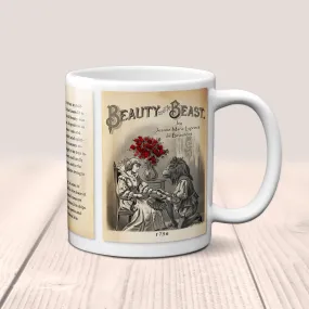 Beauty and the Beast Mug. Coffee Mug with Beauty and the Beast book Title and Book Pages, Bookish Gift,  Literature Mug, Book Lover Mug,