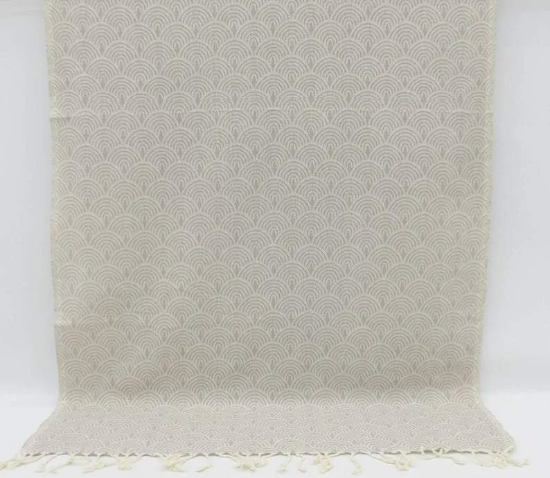 Beige Waves 100% Cotton Towel