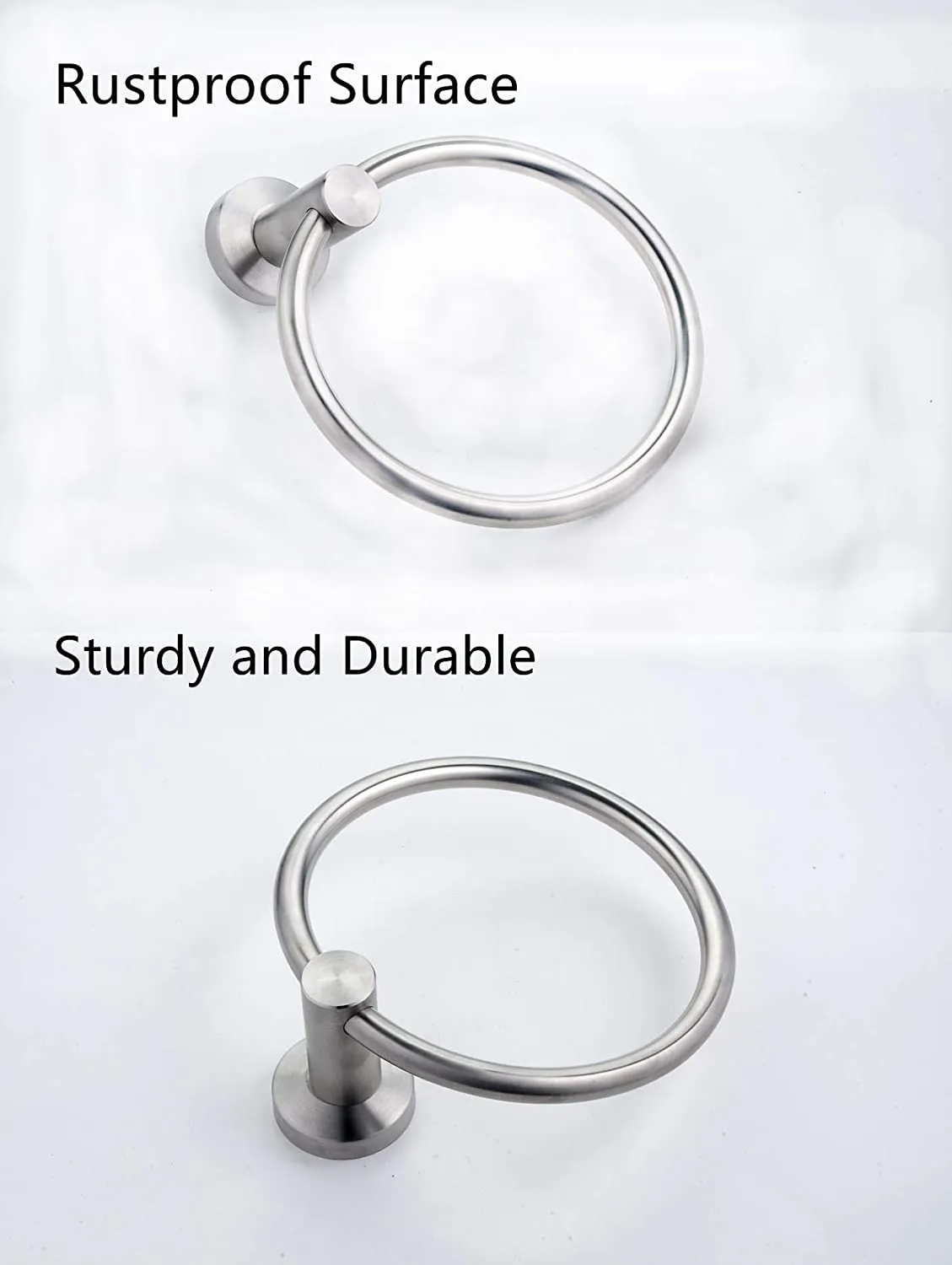 BGL Towel Ring Brushed Nickel, Bath Hand Towel Ring Stainless Steel Round Towel Holder for Bathroom