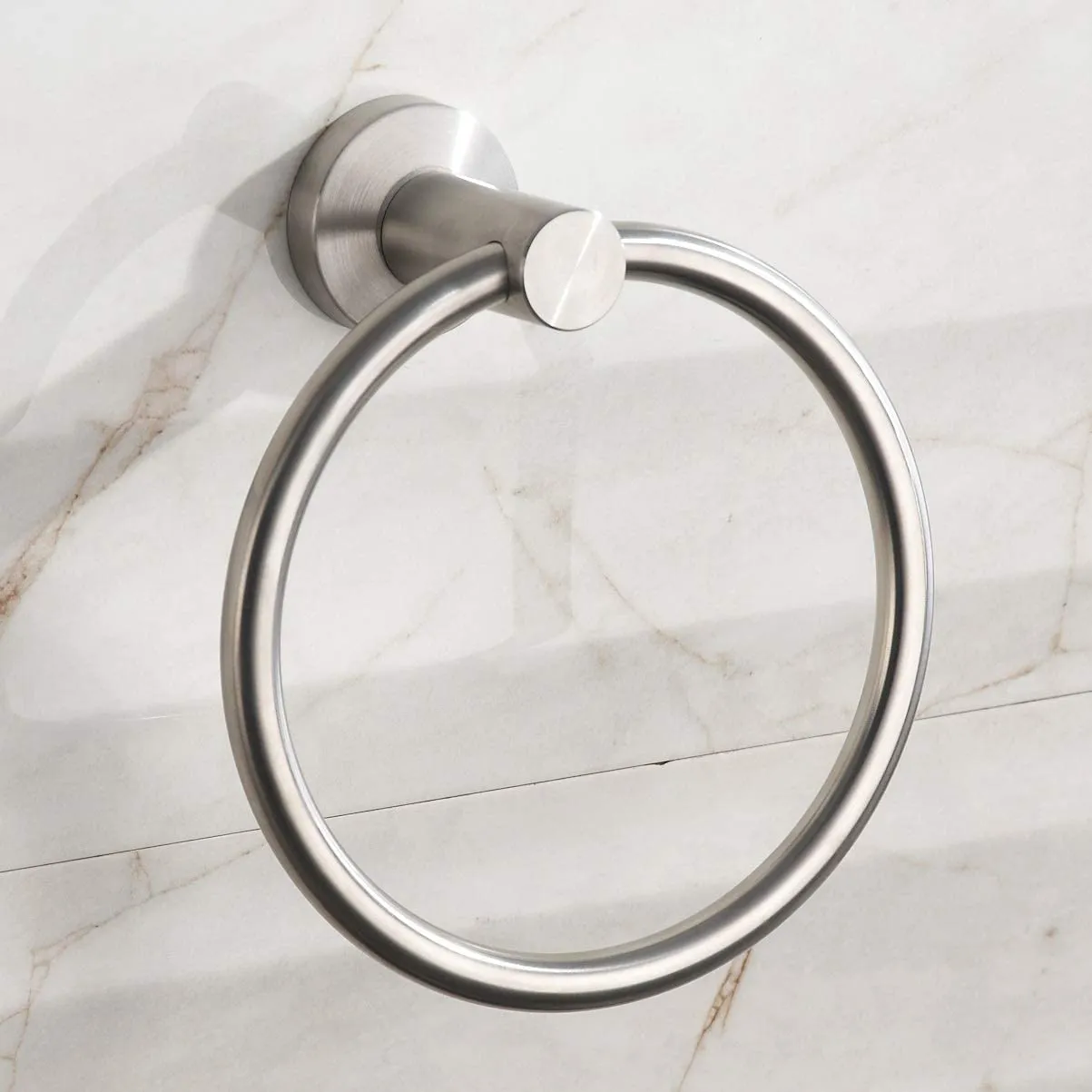 BGL Towel Ring Brushed Nickel, Bath Hand Towel Ring Stainless Steel Round Towel Holder for Bathroom