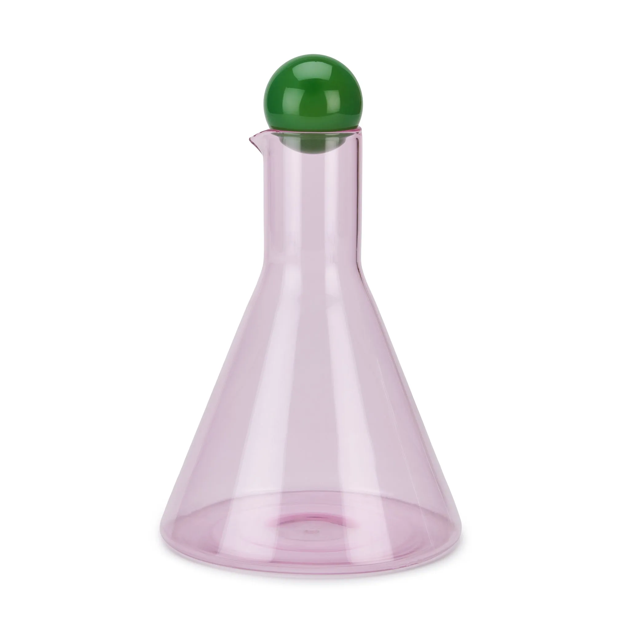 Bilboquet Wine Carafe & Decanter - Pink/ Green