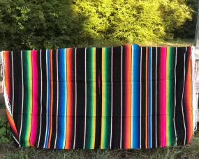 Black Large Serape Blanket