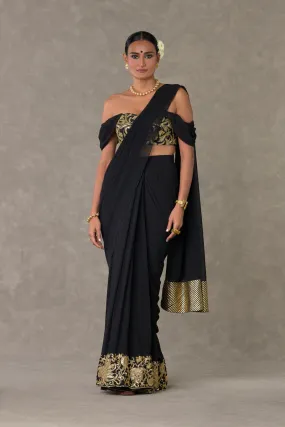 Black 'Neel- Kamal' Corset Saree