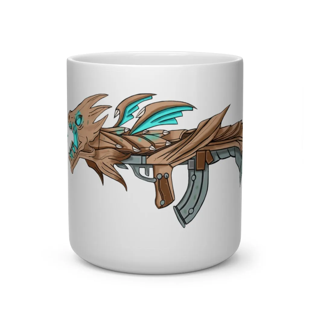 Blue Dragon Gun Heart Shape Mug