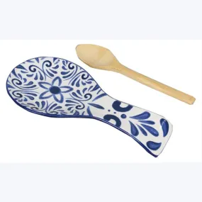 Blue Talavera Ceramic Spoon Rest