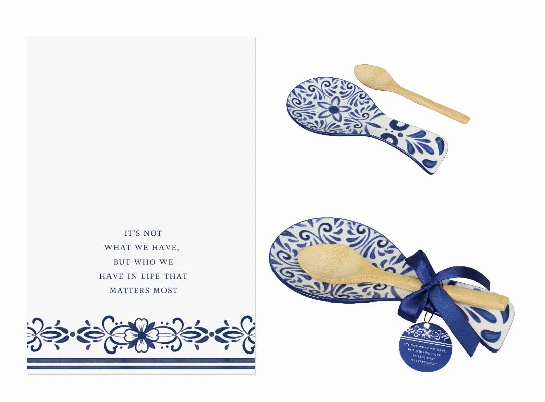 Blue Talavera Ceramic Spoon Rest