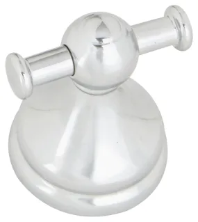 Boston Harbor L5053-26-10 Double Robe Hook, 2-Hook, Zinc, Chrome, Wall Mounting :CD: QUANTITY: 1