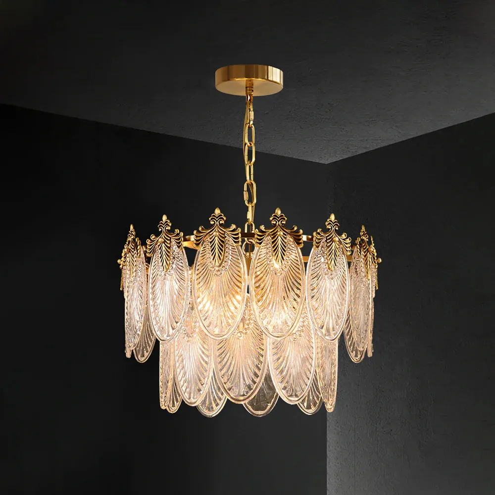 Brass Leaves Chandelier