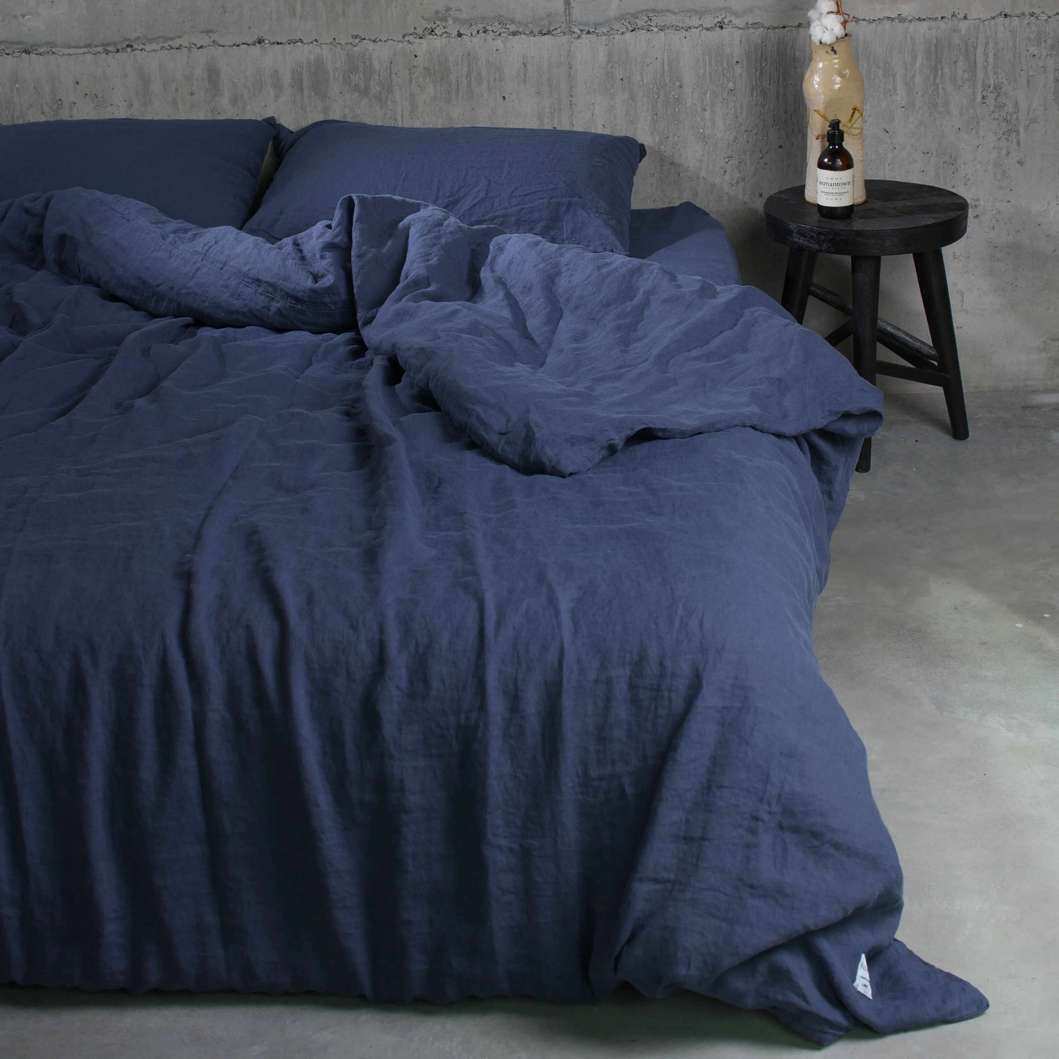 Breeze Linen Pillowcase Pair - Midnight Blue