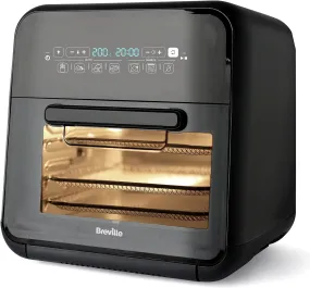 Breville Halo Rotisserie Air Fryer | Digital Extra Large Air Fryer Oven | 10 L | Fry, Bake & Dehydrate | 2000 W | Energy Efficient | Black and Grey