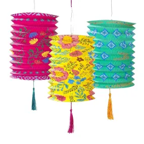 Bright Chinese Paper Lantern Decorations - 3 Pack