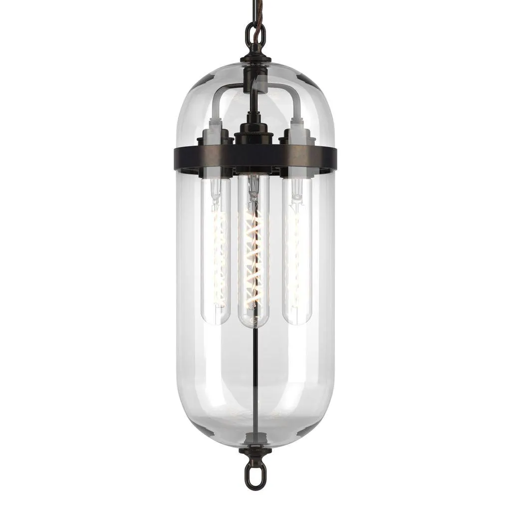 Bronze Pendant Lantern Aston