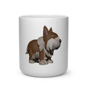 Brown Dog Heart Shape Mug