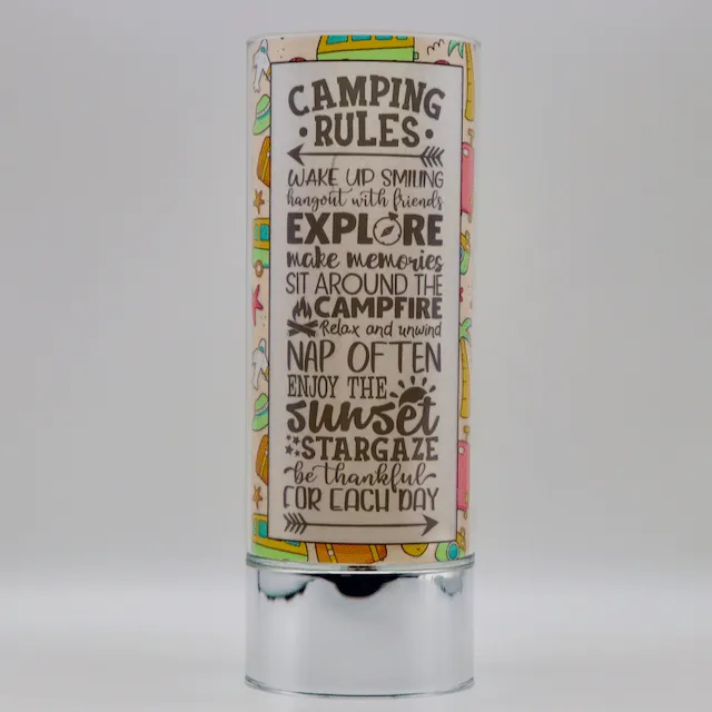 Camping Rules and Sparkle Glass™ Accent Light Bundle