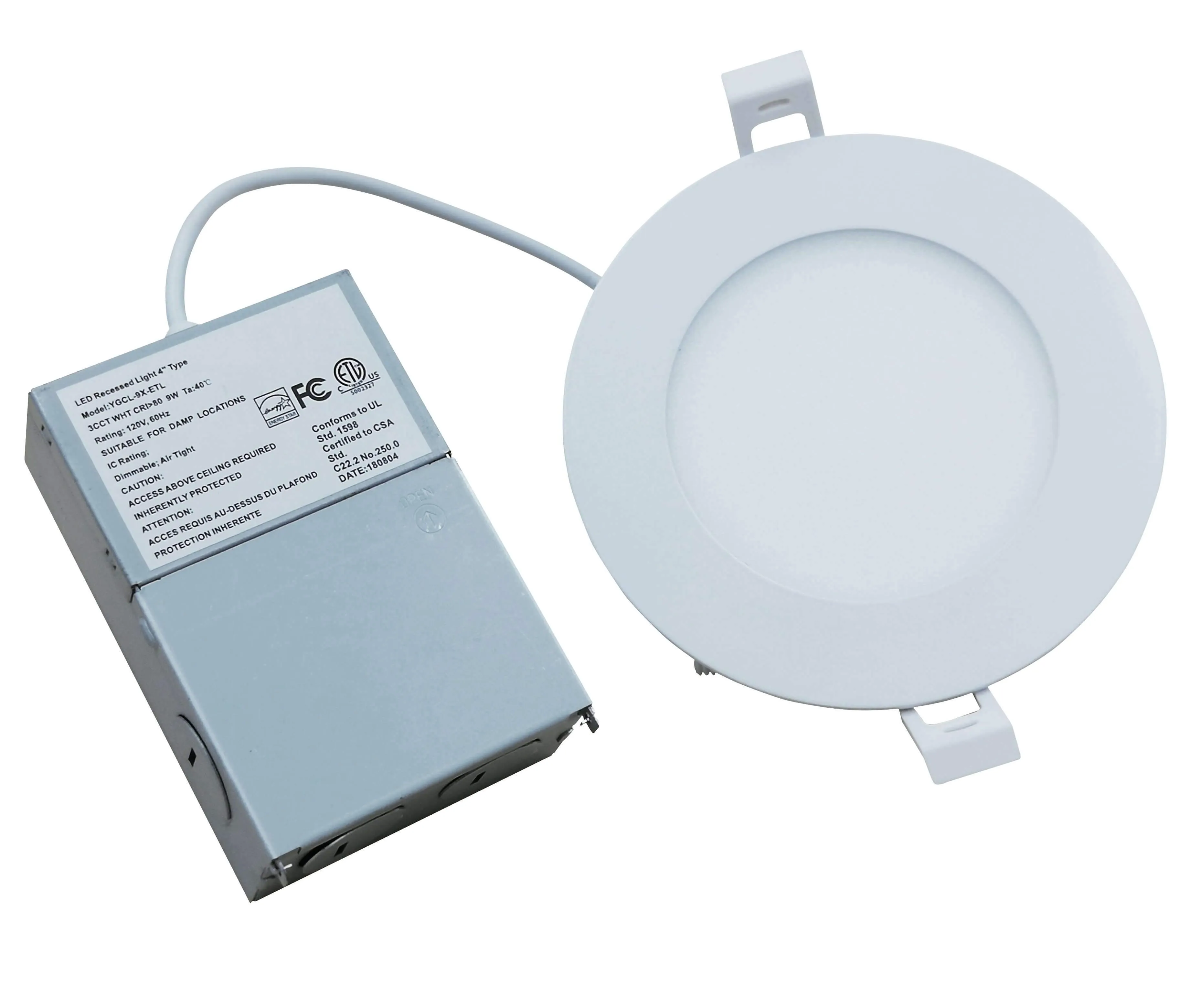 (CASE OF 24) Ultra Thin ROUND 6in 12w 5CCT SWITCHABLE (2700K/3000K/3500K/4000K/5000K) Dimmable