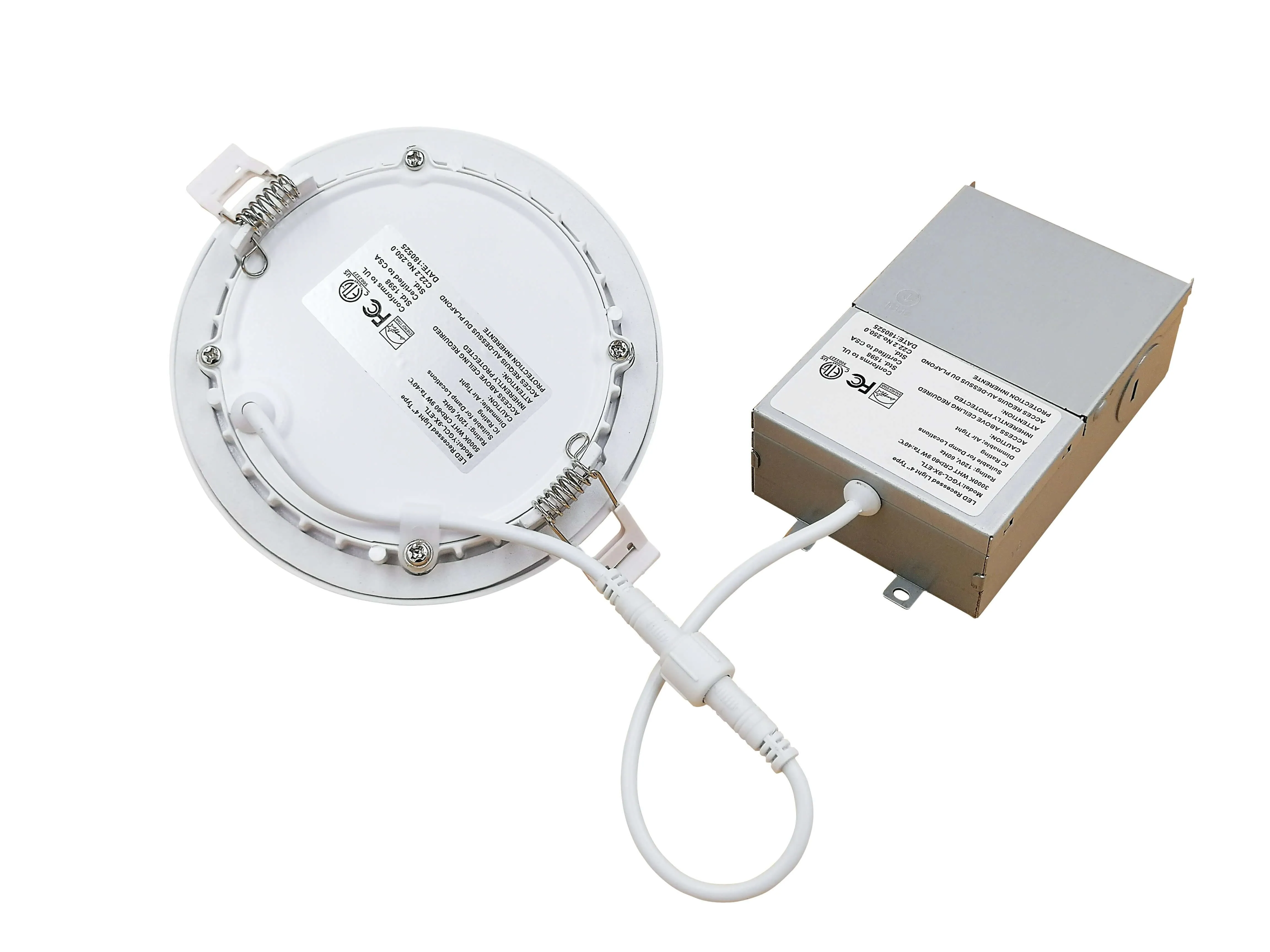 (CASE OF 24) Ultra Thin ROUND 6in 12w 5CCT SWITCHABLE (2700K/3000K/3500K/4000K/5000K) Dimmable