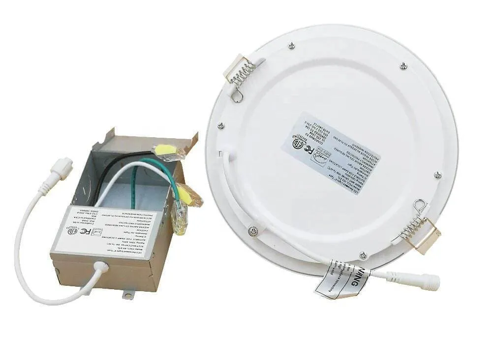 (CASE OF 24) Ultra Thin ROUND 6in 12w 5CCT SWITCHABLE (2700K/3000K/3500K/4000K/5000K) Dimmable