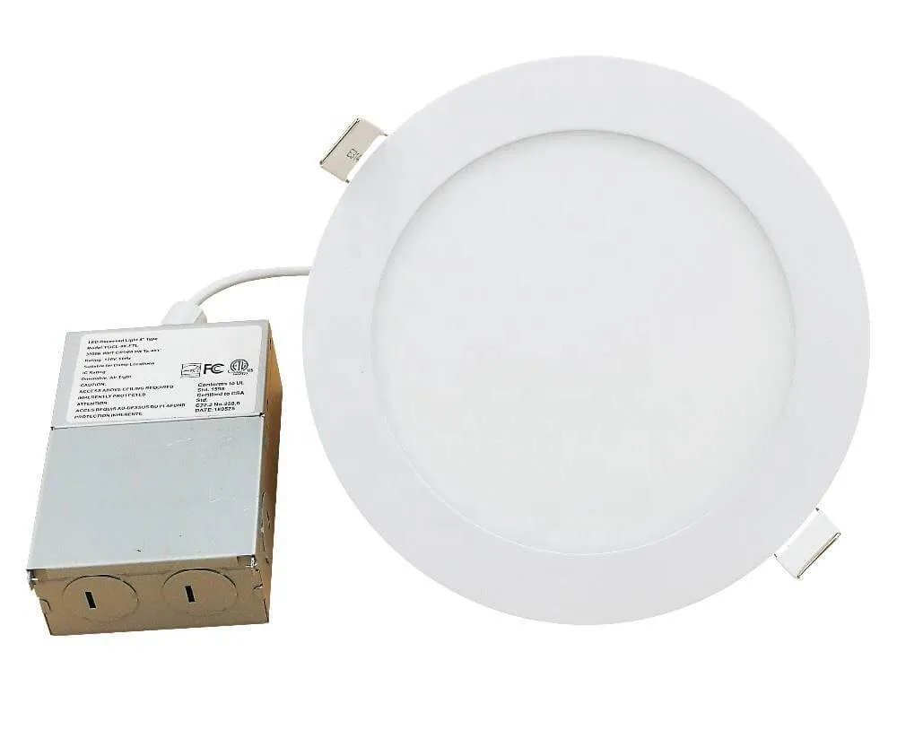 (CASE OF 24) Ultra Thin ROUND 6in 12w 5CCT SWITCHABLE (2700K/3000K/3500K/4000K/5000K) Dimmable