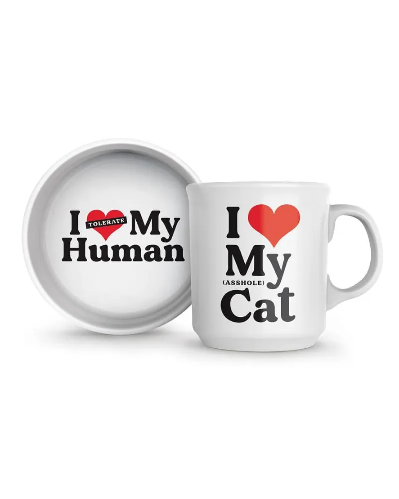 Ceramic Mug & Cat Bowl Set